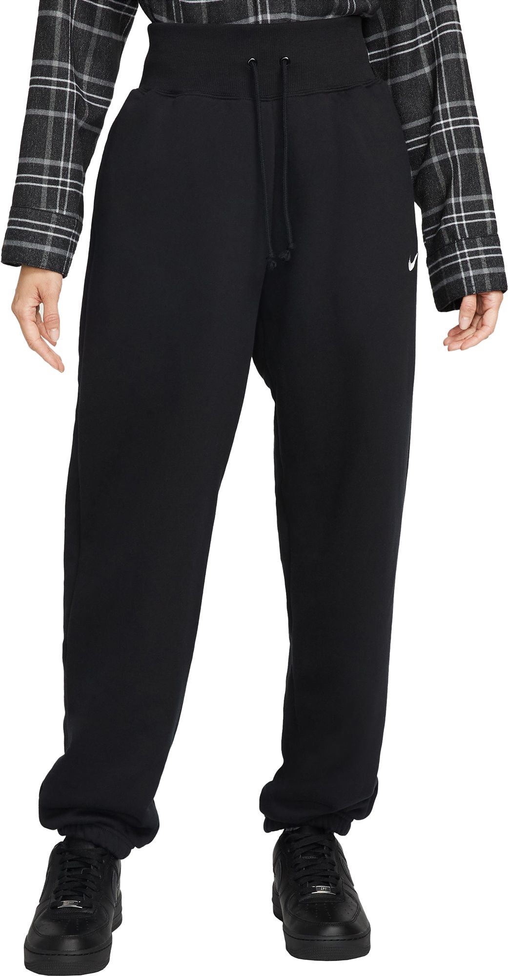 Nike Women's Sportswear Phoenix Fleece High Rise Sweatpants (Black, XL)